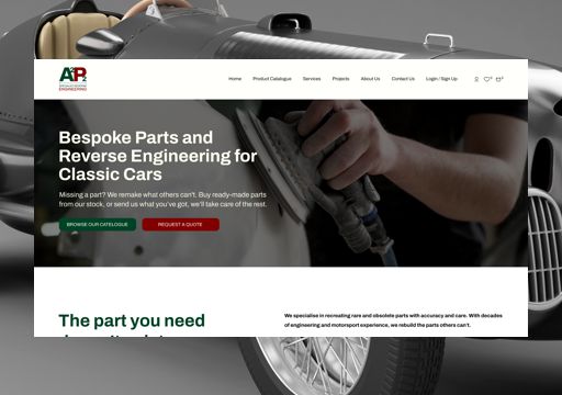 Sussex web design portfolio example for A2P2 in Lowdham, Nottingham