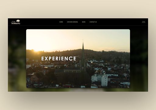 Sussex web design portfolio example for Hello Dorking in Dorking, Surrey
