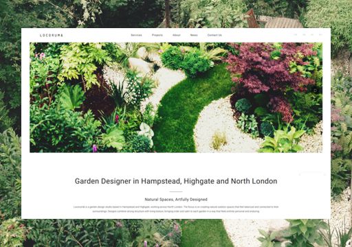Sussex web design portfolio example for Locorum in London