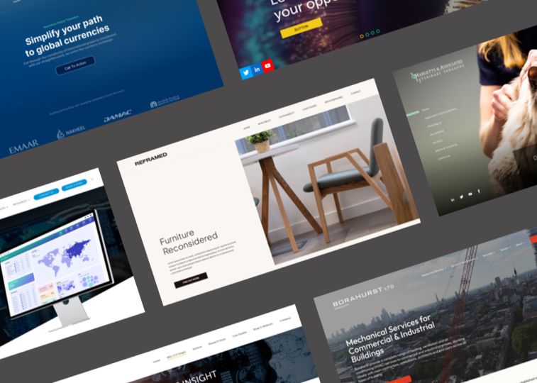 Sussex website design portfolio showing recent client website builds
